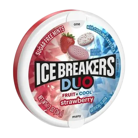 ICE BREAKERS DUO FRUIT+COOL STRAWBEERRY SUGAR FREE