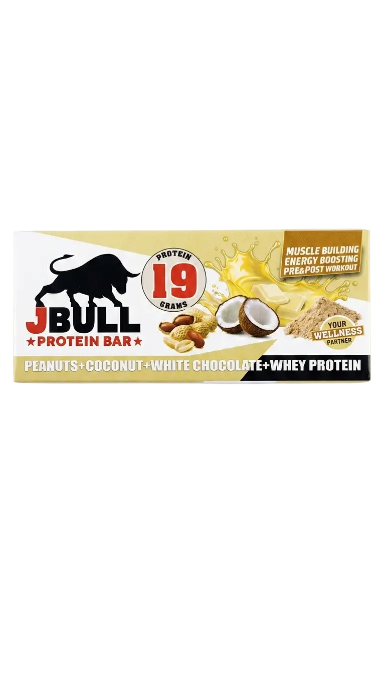 JBULL Peanuts + Coconut + White Chocolate + Whey 19G Protein