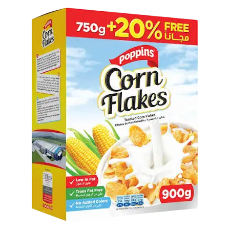 Poppins Corn Flakes 750G + 20%