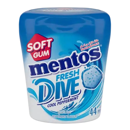 MENTOS FRESH DIVE COOL PEPPERMINT SOFT GUM 44 PIECE