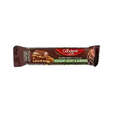 Canderel 0% Sugar Crispy Almond Milk Chocolate Bar 27GR