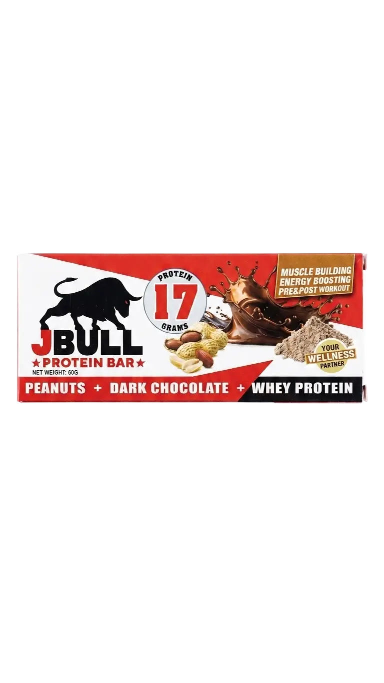 JBULL Peanuts + Dark Chocolate + Whey 17G Protein