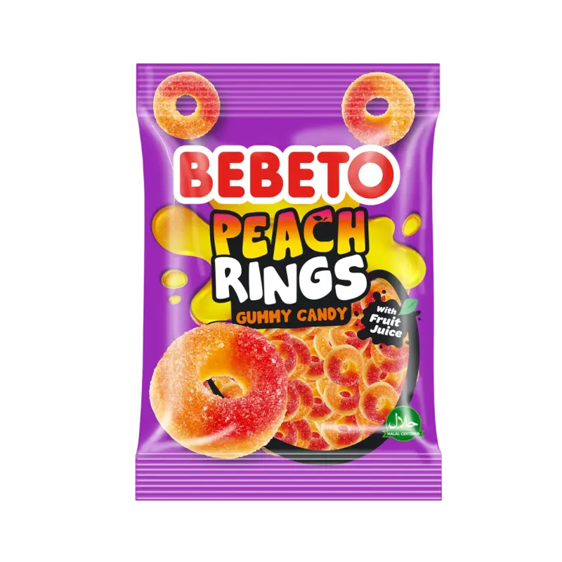 BEBETO PEACH RINGS 80G
